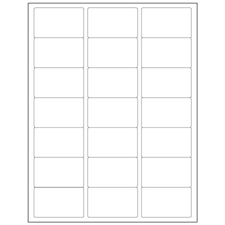 Bsc Preferred 2-1/2 x 1-1/2'' White Rectangle Laser Labels, 2100PK BUY00020074